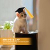 DOITOOL 4 Pieces Pet Graduation Cap Rabbit Graduation Cap Mini