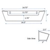 H. Bowes Sink Front Tip-Out Tray (14"-3/4 Tray Only, White)