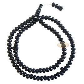 ExoticPrayerBeads MUSLIM PRAYER BEADS – Black Hard Monomer 99ct 7x8mm Islamic Dhikr Tasbih