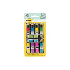 Post-it Flags - Paquete económico de 35 unidades, 8 dispensadores/paquete, 0.47 pulgadas de ancho, varios colores, incluye 48 banderas de flecha gratis (683-VAD1)