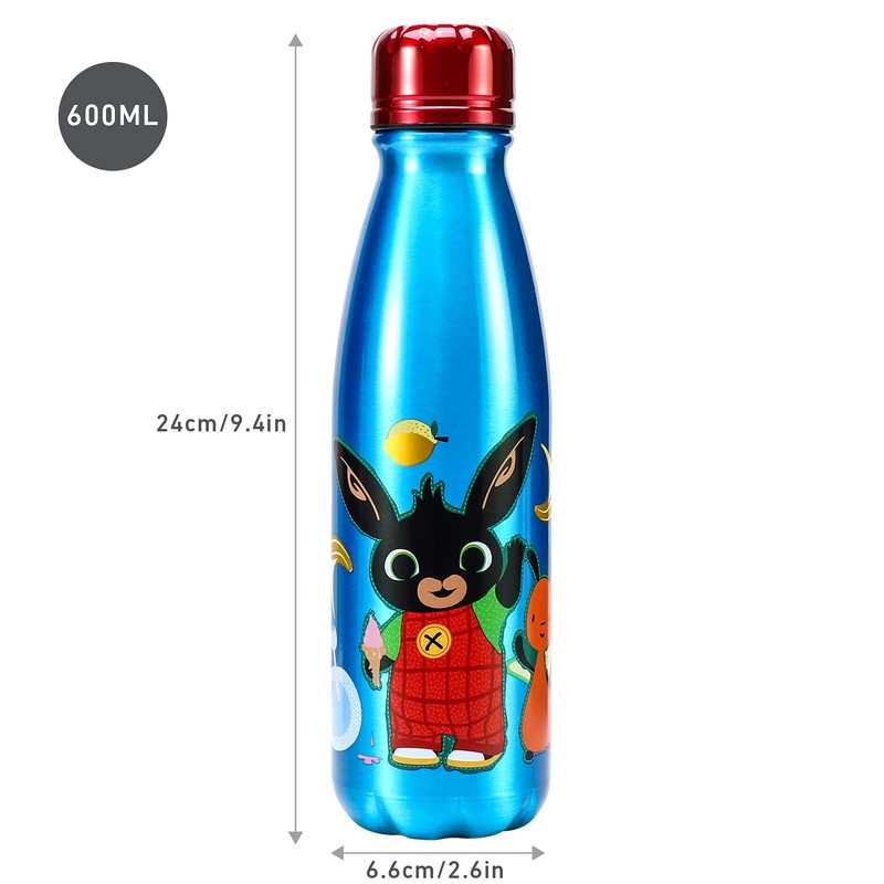 Bing 600ml Aluminium Water Bottle for Kids Childrens Back to