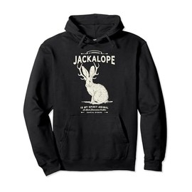 Vintage Jackalope, Spirit Animal, Mythical Critter Pullover Hoodie