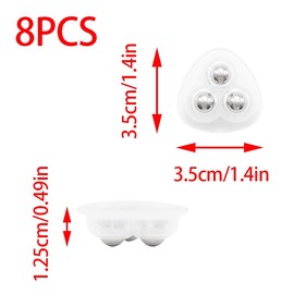 YUYUDEHM 8 Pcs Self Adhesive Mini Caster Wheels 360° Swivel Appliance Wheels Miniature Swivel Rollers Stainless Appliance Sliders (Clear)