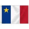 2×3 FT Acadia Flag,Medium 60×90 CM 100D Acadian Outdoor Banner,Doube
