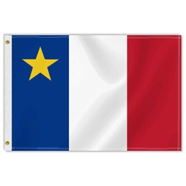 2×3 FT Acadia Flag,Medium 60×90 CM 100D Acadian Outdoor Banner,Doube Side Printing For Patio Garden With Brass Gromment