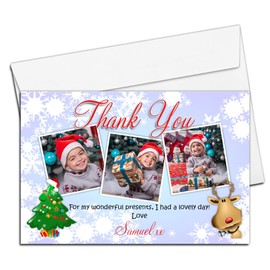 Christmas Xmas Thank You Photo Post Cards Notes N32 for Kids Girls & Boys ~ Pack of 10 LM