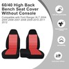 Fioqe 2PCS Front 60/40 High Back Bench Seat Cover for
