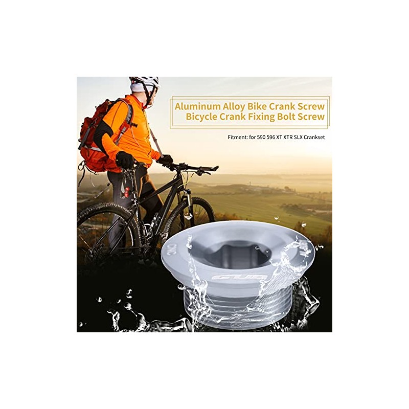 Keenso Bicycle Crank Bolt, Bicycle Aluminium Alloy Crank Bolt BB
