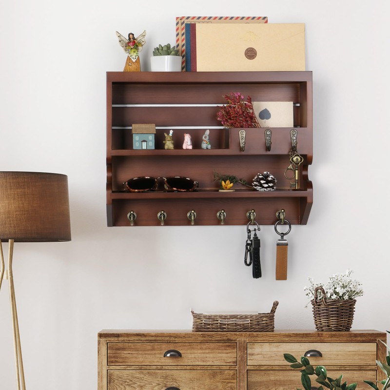 Innovation Key Holder for Wall, Mail Organizer with Key Hooks,