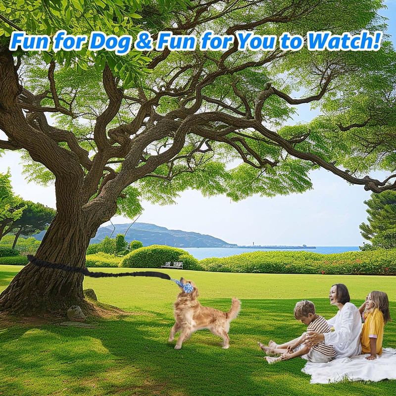 LOOBANI Spring Pole Dog Rope Toys - Tug of War