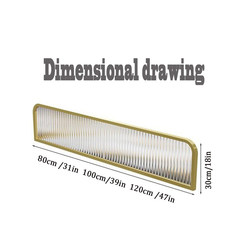 Countertop Low Fence Divide,Restaurant Decorative Partitions Grille,Dividers for Dining Areas,Gold
