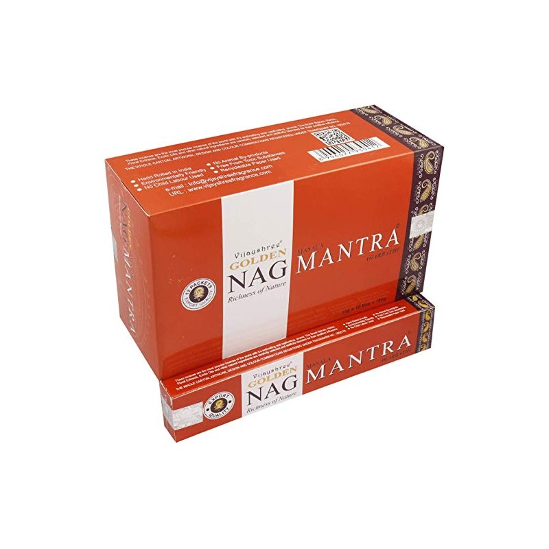 VIJAYSHREE Incense Sticks Golden Nag Mantran 15 g x 12