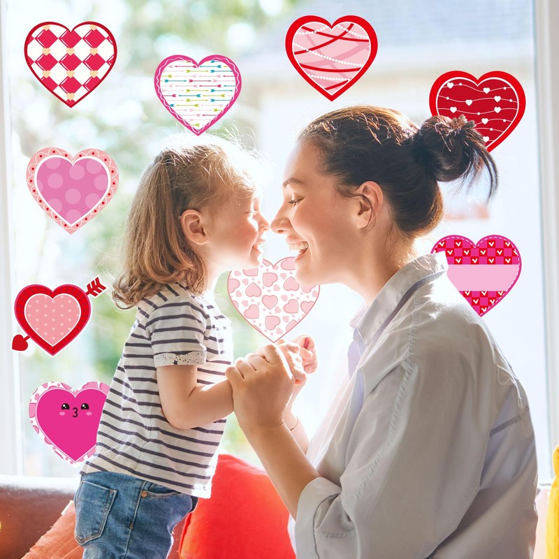 Fancy Land 90PCS Valentine’s Day Cutouts Paper Heart Cutouts for