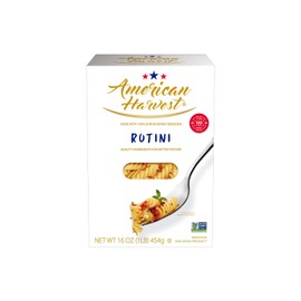 AMERICAN HARVEST, Rotini, Pasta, Made in America with Premium Durum Wheat, Enriched Macaroni with Vitamins, 16 oz, 12 pack