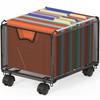 Simple Houseware Stackable Mesh Hanging File Folder Organizer with Wheels,