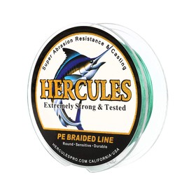 Hercules Super Cast 100 m - 2000 m Yards Braided Fishing Line 10 lb - 300 lb Test for Saltwater Freshwater PE Braid Fish Wire Superline 8 Strands