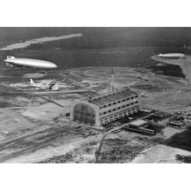 1936 Hindenburg Blimp Landing PHOTO Lakehurst NJ Airship Zeppelin First Flight