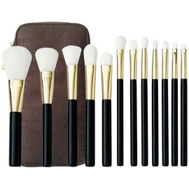 Juego de brochas de maquillaje, brochas de mango de madera cosméticas de primera calidad, 12 piezas for base, mezcla, rubor, corrector, sombra de ojos, cerdas de fibra sintética Regalo de elecci