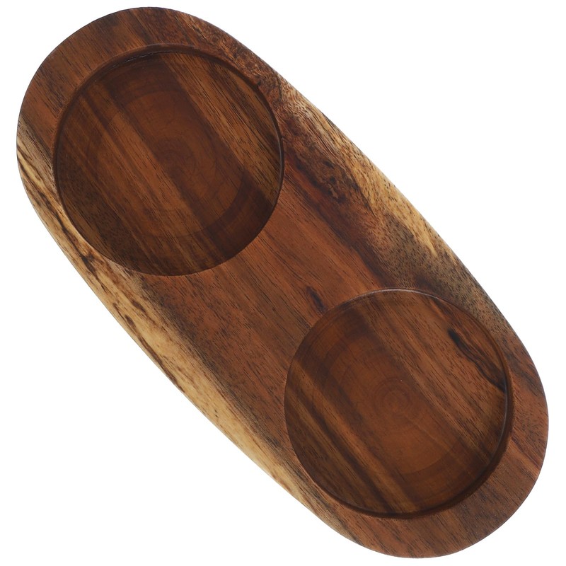 DECHOUS Salt and Pepper Mill Tray Wood Salt and Pepper