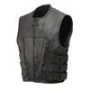 Men’s Leather SWAT Style Vest | Premium Natural Buffalo Leather