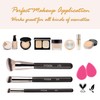 FITDON 3PCS Foundation Concealer Brushes & 2PCS Mini Makeup Sponge