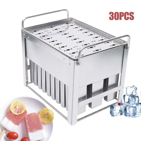 Unbranded/Generic Ice Lolly Mold Stainless Steel 30Pcs Popsicle Holder Ice