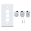 Halokny HDMI USB 3.0 Wall Plate - 3 Port Outlet