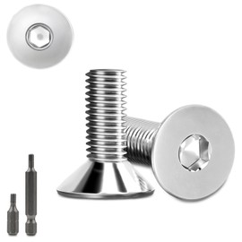 Pack of 150 Countersunk Screws M5 x 12 mm Stainless Steel Hexagon Socket M5 Stainless Steel Screws DIN 7991/ISO 10642 Countersunk Screws Socket Threaded Screws Countersunk Screw with 2 Hexagonal