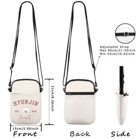 WCGXKO Korean Pop Gift Music Group Merch Boys Group Est 2000 Jiniret Crossbody Bag Korean Music Lover Gift (2000Jiniret Cr)