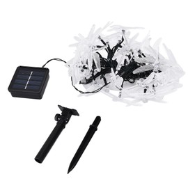 Dragonfly Solar String Lights 30LEDs Solar Powered Fairy Lights Waterproof Outdoor DecorationWarm Light