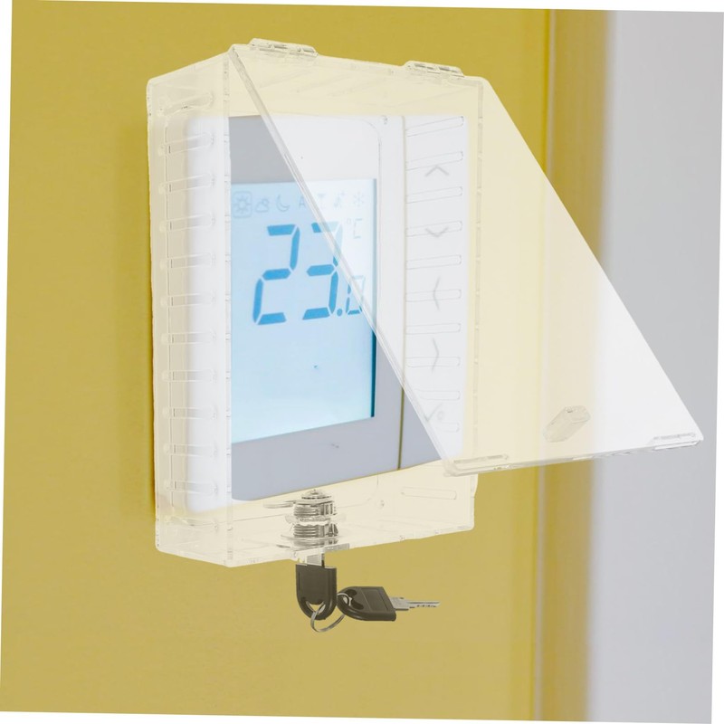 LALAFINA Thermostat Lock Box Key Wall Thermostat Guard for Home