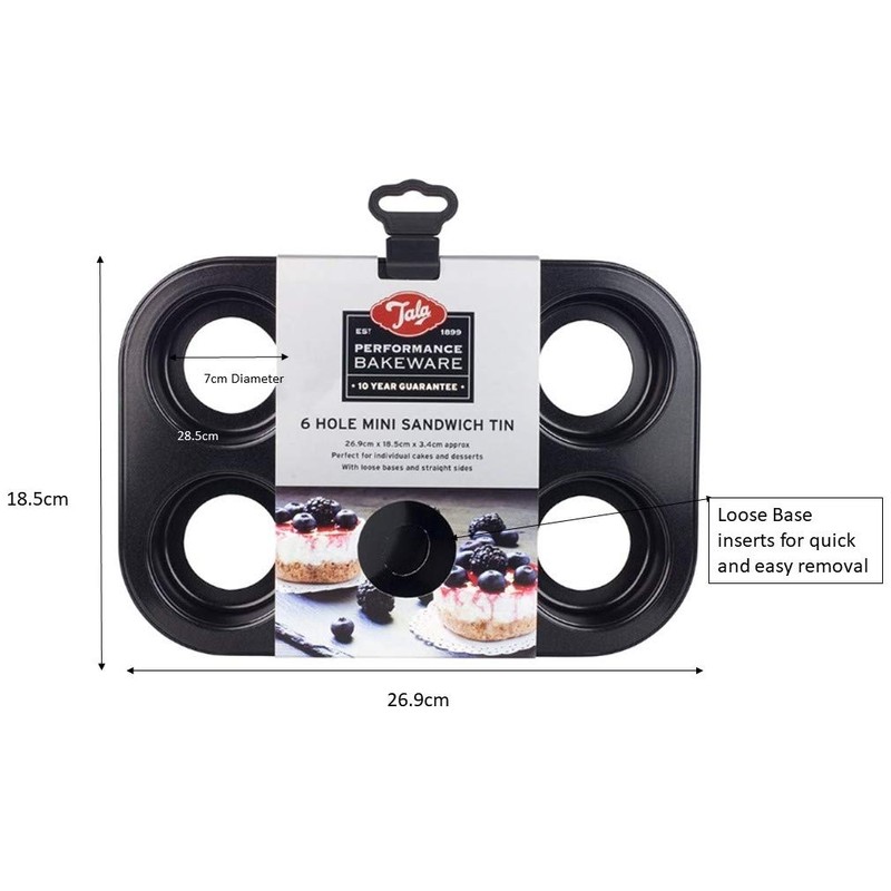 Tala Performance 6 Cup Loose Based Mini Sandwich Pan, made