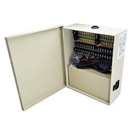iMBAPrice CCTV 18 Channel Port Output 12V DC 12 Amp Glass Fuse Distribution Power Supply Box for Security Cameras