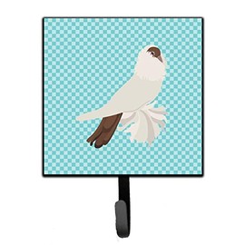 Caroline's Treasures BB8118SH4 German Helmet Pigeon Blue Check Leash or Key Holder, Wall Hooks, Key Hooks Holder, Coat Rack Wall Mount, Coat Hooks, Hooks for Hanging Keys, Towels, Aprons, Leashes,