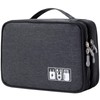 MIRLEWAIY Travel Cords Organizer Case Double-Layer Electronic Accessories Carrying Bag