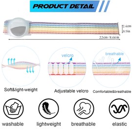 Dingfeiyu Nylon für Airtag Armband Kinder, Anti-Lost, Anti-Kratz-Schutz für die Positionierung des Bracelet für AirTag Wasserdicht (Regenbogen aus Milch)
