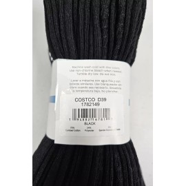 Cole Haan Men's 6 Pair Casual Dress Socks Black Shoe Size 7-12 73% Cotton NEW