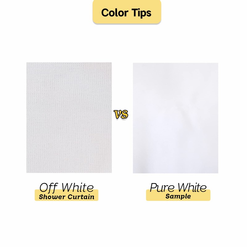 YISURE Cotton Fabric Shower Curtains, Extra Long 72x84 Inch All
