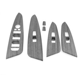 JUIVEEL Car Interior Window Switch Panel Cover Side Door Glass Lock Control Button Cover Compatible with Kia Sportage NQ5 2023-2024 Accessories (Wood Grain Style)