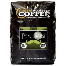 Fresh Roasted Coffee, French Roast, 5 lb (80 oz), Dark, Kosher, Whole Bean