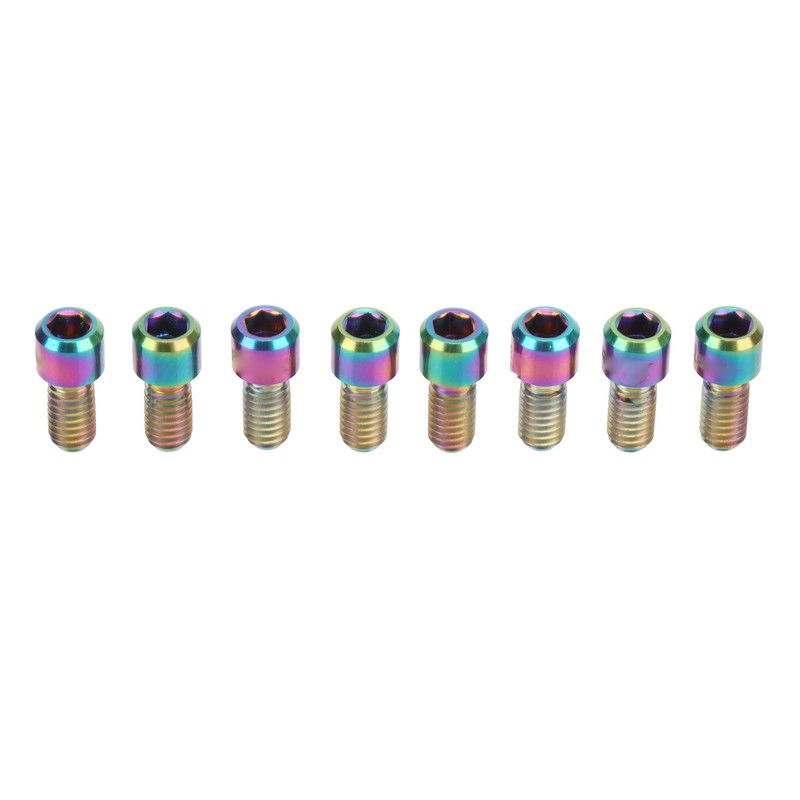 RISK 8Pcs Mountain Bike Pedal Bolts Titanium Alloy Anti Slip