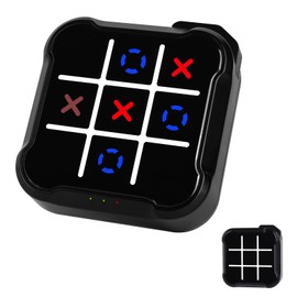uimomn Tic Tac Toe Game, 4 in 1 Handheld Educational Game Machine, Electronic Tic Tac Toe Game for Education and Memory Growth, Home, Toy Board Game for Kids and Adults (Black)