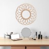 Wall Hanging Mirror Rustic Rattan Makeup Mirror for Bathroom Dressing
