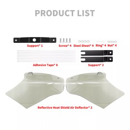 YHMTIVTU Saddle Smoke Heat Shield Air Deflectors For Harley Softail Night Train 2000-2017