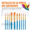 Kunruea 60 Pinceles Para Pintura Acrílico Oleo Acuarela, 6 Palettes