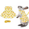 Bunny Dress Leash Set Pineapple Print Pet Rabbit Costume Adjustable