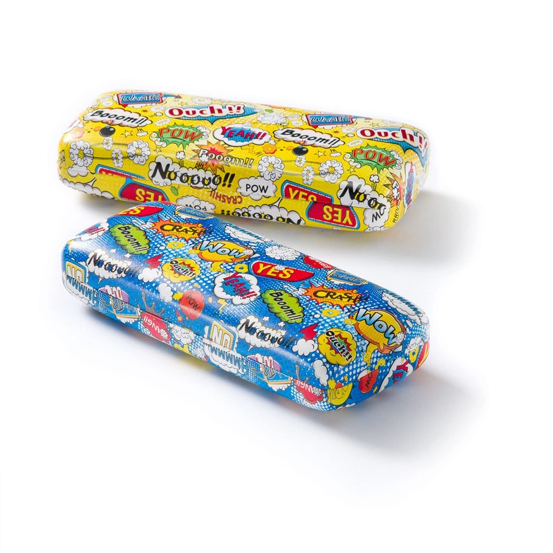 FEFI - Sturdy hard case glasses case COMIC, yellow