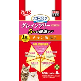 スマック フローラケアCAT 5つの健康ケア(毛艶皮膚) チキン味 600g(100g×6)