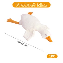 90 cm Duck Goose Cuddly Toy Large: Duck Cuddly Toy XXL, Weighted Cuddly Toy Duck for Office, Home, Travel, Room, Cushion, Cushion, Gifts for Friends