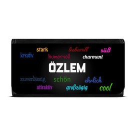 Geldbörse mit Namen Özlem - Design Positive Eigenschaften - Brieftasche, Geldbeutel, Portemonnaie, personalisiert für Damen und Herren